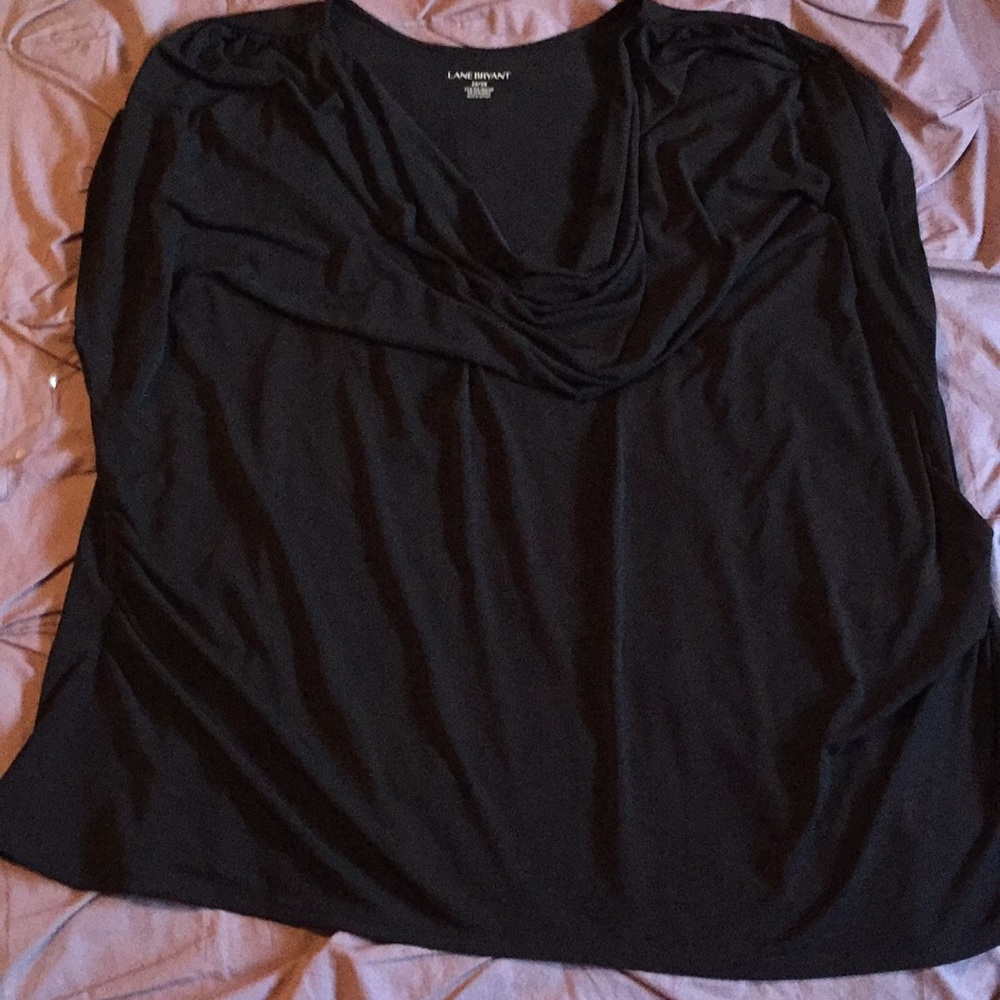 !Lane LB Shell black drape neck 26/28
